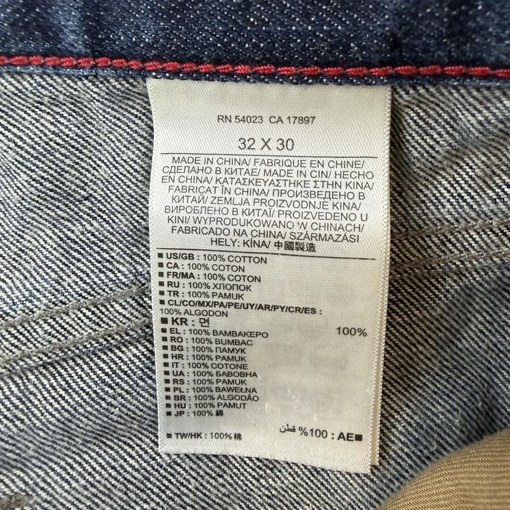 Banana Republic Jeans Mens 32x30 Blue Slim Straight 100% Cotton Denim Pants